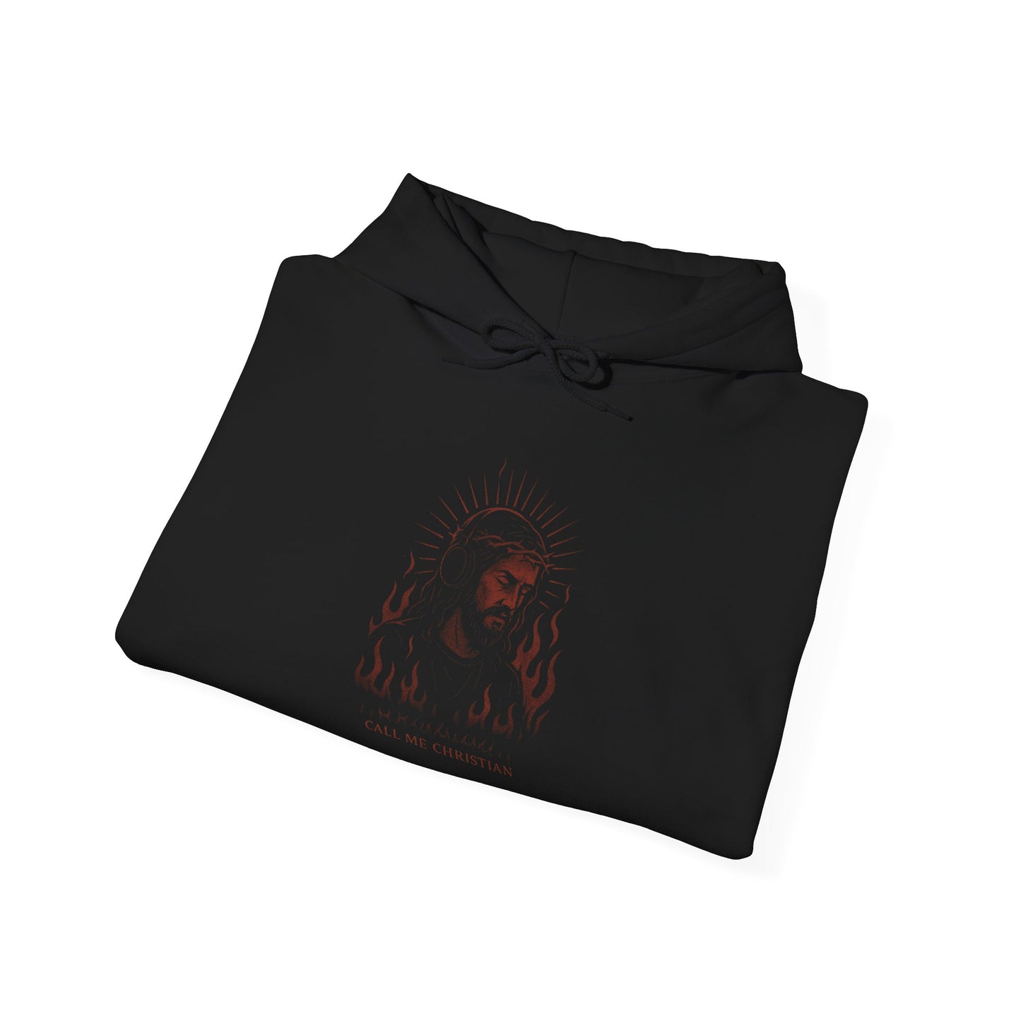 “Call Me Christian” – Christ in the Flames Hoodie