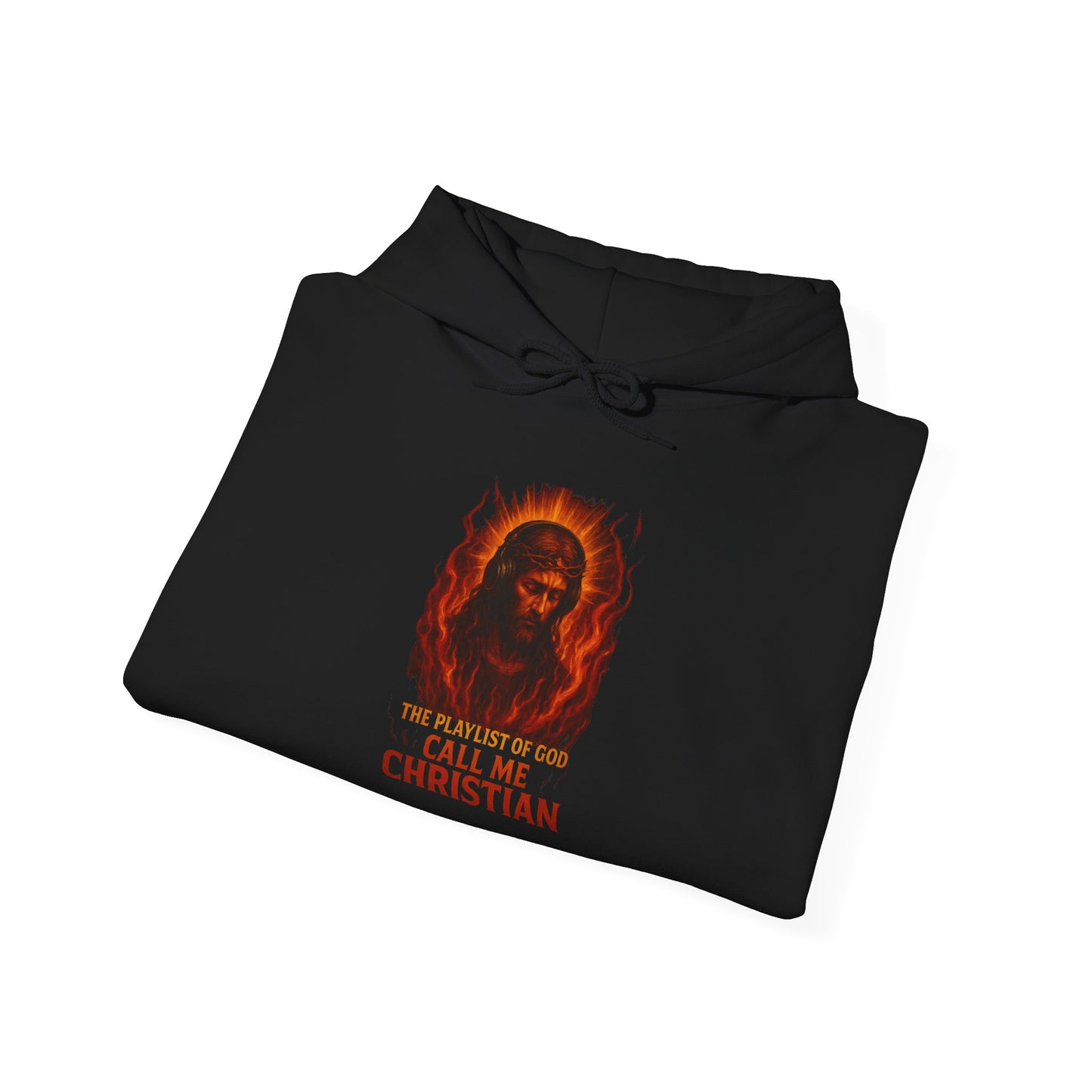 “Call Me Christian” – Christ in the Flames Hoodie