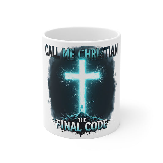 Christian Fan Mug - Metal Music Cross Design - 11oz - Call Me Christian Fan Mug