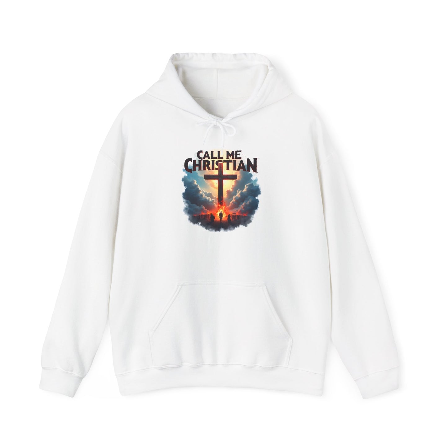 Christian Metal Hoodie - Burning Cross Metal Call Me Christian Fan Hoodie